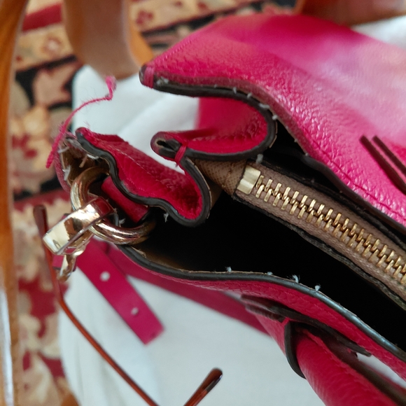 Michael Kors Fuchsia Pebbled Leather Tote - Picture 3 of 4